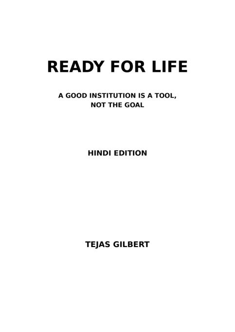 Ready for Life - Hindi cover